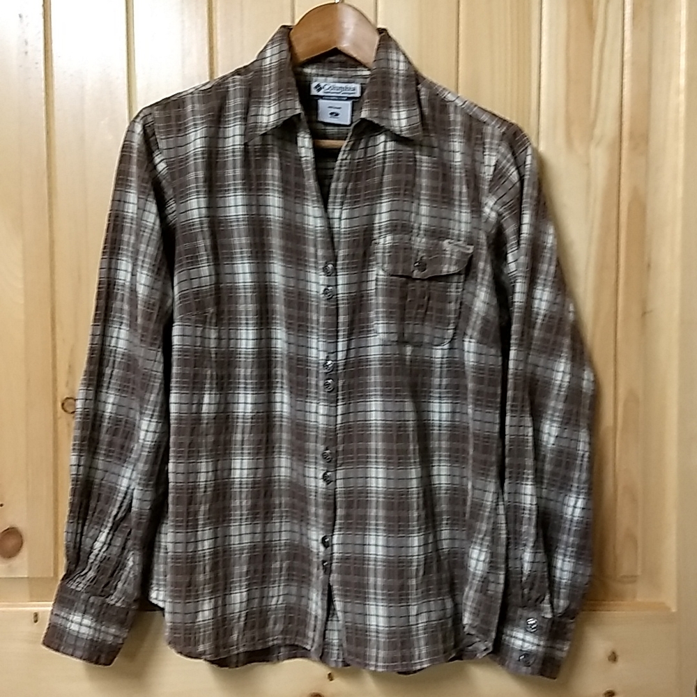 Women’s Columbia Brown Plaid Shirt